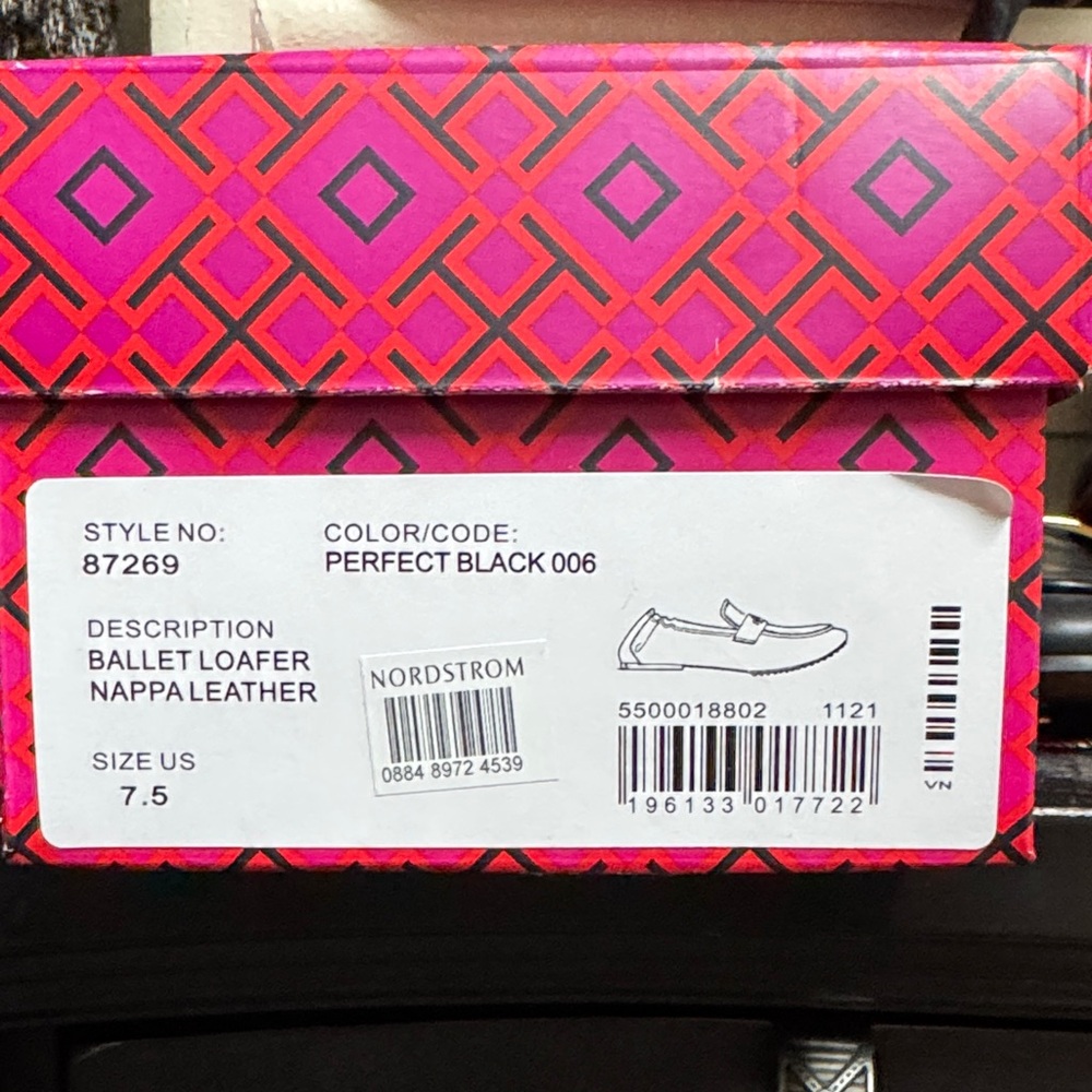 Nordstrom Black Nappa Leather Ballet Loafers